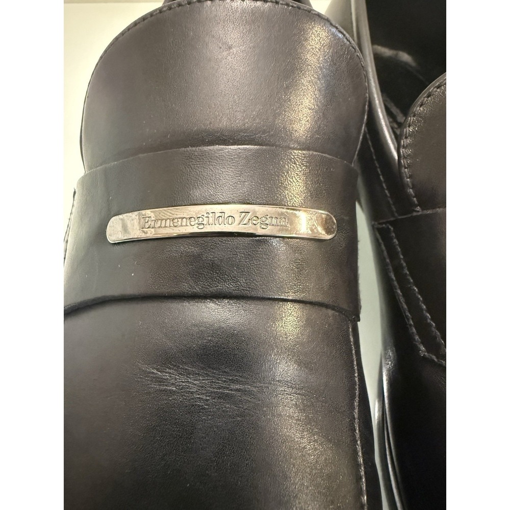 Ermenegildo Zegna Men's US 9.5   Loafer  Black Calf Leather - Picture 4 of 10